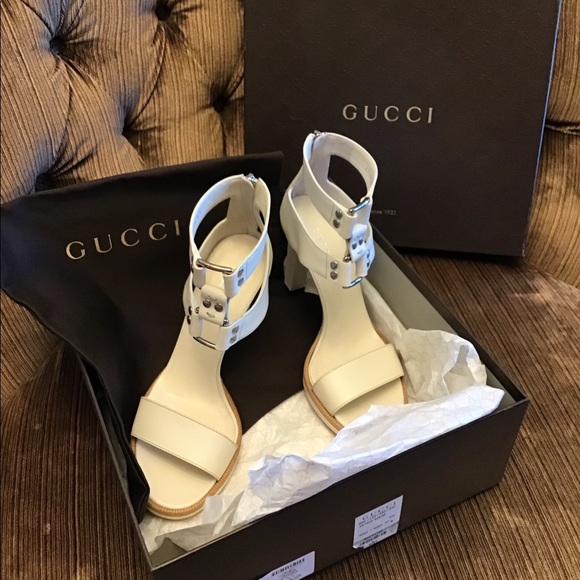 🆕 Authentic GUCCI Lyon Mystic White Heals - Picture 5 of 6